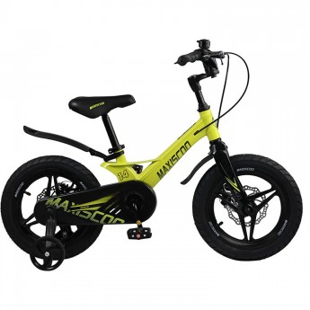 Детский Двухколесный Велосипед, Серия "Space", Делюкс Плюс, 14", Желтый (2023)