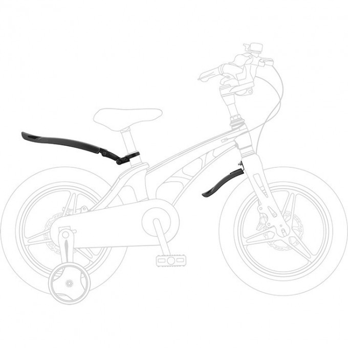 Комплект велосипедных крыльев MAXISCOO, 18", черный MSC-F1802