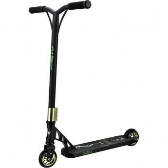 Самокат 2-х колесный MAXISCOO "VENOM" (2022), с лыжами, трюковой, желтый