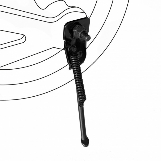 Велосипедная Подножка MAXISCOO, 14", черная MSC-KS1401